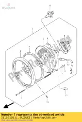 Here you can order the nut,head lamp a from Suzuki, with part number 3515215611: