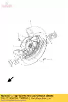 5RU253380000, Yamaha, roue coulée, arrière yamaha yp 400 2005 2006, Nouveau