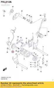 suzuki 2538137401 plaque, engrenage - La partie au fond