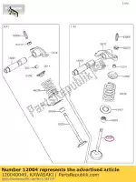120040049, Kawasaki, klep-inlaat kawasaki klx dtracker d  c tracker 125 klx125 150 klx140l klx140 klx150bf klx140r 140 , Nieuw