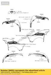 Here you can order the mark,fuel tank cover,kaw kvf70 from Kawasaki, with part number 560520455: