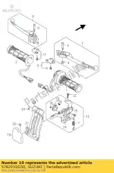 Ici, vous pouvez commander le bouton, frein auprès de Suzuki , avec le numéro de pièce 5782010G00: