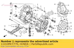 Here you can order the crankcase set, r. From Honda, with part number 11010MCT770: