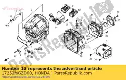 trechter, luchtrubber van Honda, met onderdeel nummer 17252MGZD00, bestel je hier online: