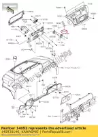 140930146, Kawasaki, 01 couvercle, levier de vitesses kawasaki  820 1000 2017 2018 2019 2020 2021, Nouveau