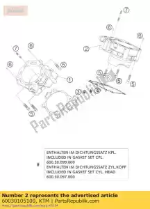 ktm 60030105100 traseiro do cilindro d = 100 04 - Lado inferior