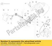 641846, Piaggio Group, placa de proteção de relés vespa lt lx lxv s vespa s 125 150 2009 2011 2012 2014, Novo