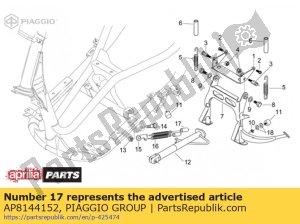 aprilia AP8144152 rubberen afstandsstuk - Onderkant