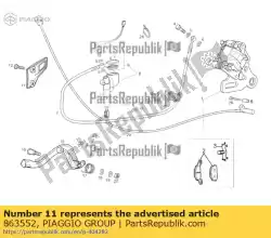 Ici, vous pouvez commander le couverture auprès de Piaggio Group , avec le numéro de pièce 863552: