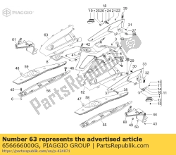 Aprilia 656666000G, Prawy panel boczny, OEM: Aprilia 656666000G