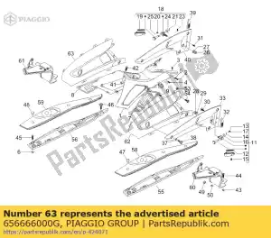 Piaggio Group 656666000G rh side panel - Bottom side