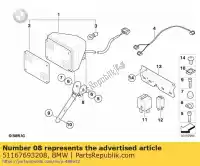 51167693208, BMW, bracket for locator light, right bmw  900 1200 2004 2005 2006 2007 2008 2009 2010 2011 2012 2013, New