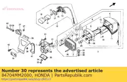 Aqui você pode pedir o tampa, placa de matrícula em Honda , com o número da peça 84704MM2000: