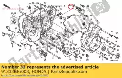 Here you can order the oring, 17. 0x2. 5(arai) from Honda, with part number 91333KE5003: