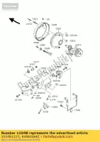 110481315, Kawasaki, staffa, lampada frontale, sinistra kawasaki zephyr 550 , Nuovo