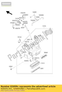 kawasaki 920591391 rura, odpowietrznik zx900-a1 - Dół