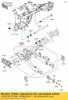 33001063218R, Kawasaki, Arm-comp-swing, f.s. black ex300 kawasaki  ninja z 300 2013 2014 2015 2016 2017, Nuovo