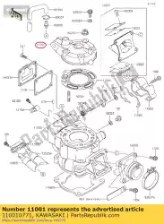 hoofdcilinder kx85cef van Kawasaki, met onderdeel nummer 110010771, bestel je hier online: