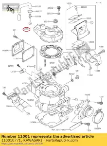 kawasaki 110010771 hoofdcilinder kx85cef - Onderkant