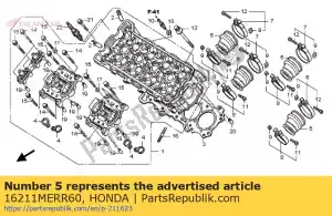 Honda 16211MERR60 aislante, cuerpo del acelerador - Lado inferior