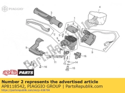 Aprilia AP8118542, Freno de mano, OEM: Aprilia AP8118542