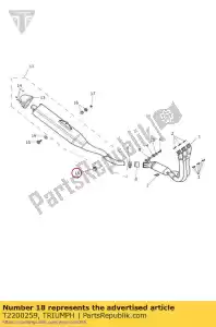 triumph T2200259 béquille centrale d'arrêt - La partie au fond