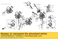 Ici, vous pouvez commander le ressort, bobine de compression auprès de Honda , avec le numéro de pièce 16050MBZ610: