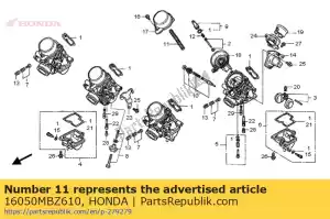 honda 16050MBZ610 ressort, bobine de compression - La partie au fond