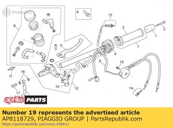 Aprilia AP8118729, Mezzo manubrio rh / lh, OEM: Aprilia AP8118729