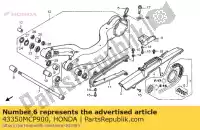 43350MCP900, Honda, guía, manguera de freno honda vfr  a vfr800 vfr800a 800 , Nuevo