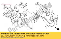 Aquí puede pedir primavera, ex. Tubo de Honda , con el número de pieza 18332ML3680: