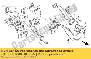 honda 18332ML3680 primavera, ex. tubo - Lado inferior