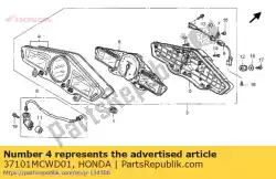 Aqui você pode pedir o case assy., superior em Honda , com o número da peça 37101MCWD01: