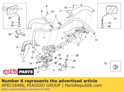 Aprilia AP8218486, Cubierta central del manillar, OEM: Aprilia AP8218486