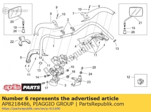 aprilia AP8218486 revêtement central du guidon - La partie au fond