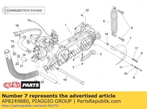 aprilia AP8249880 variator deksel. zwart - Onderkant