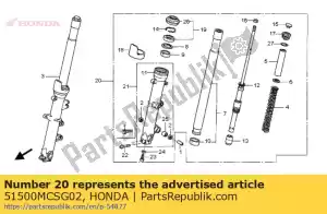 Honda 51500MCSG02 garfo assy., l. fr. (###) - Lado inferior