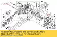 41331HL3A00, Honda, sottocopertina assy., rr. marcia finale honda  500 700 2017 2018 2019 2020, Nuovo