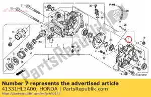 honda 41331HL3A00 sottocopertina assy., rr. marcia finale - Il fondo