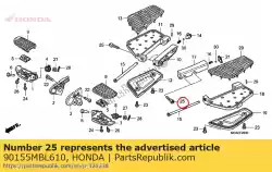 Aquí puede pedir perno, casquillo, 8x32 de Honda , con el número de pieza 90155MBL610: