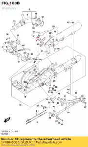 Suzuki 1478048G10 protecteur, upr - La partie au fond