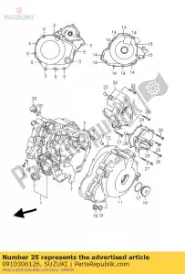 suzuki 0910306126 bolt,6x105 - Bottom side