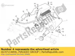 Tutaj możesz zamówić w?? Gumowy od Piaggio Group , z numerem części GU37114806: