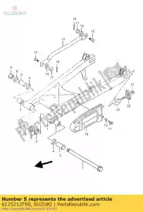 suzuki 6125212F00 spacer, rr swgar - Il fondo