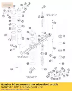 ktm 46180347 shock absorber bot. kgw l=54,5 - Bottom side