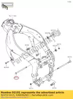 921511915, Kawasaki, bout, met flens, 10x190 kawasaki zx6r ninja r p kvf650 prairie 4x4 zx 6r abs z900 zx600 zx636 636 se z900rs zr900 cafe 600 650 900 , Nieuw