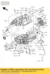 Here you can order the set-crankcase from Kawasaki, with part number 140010104: