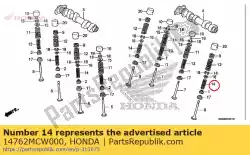 Aqui você pode pedir o mola b, válvula interna (branca) em Honda , com o número da peça 14762MCW000: