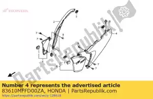 Honda 83610MFFD00ZA cover, l. side *nh229mu* - Bottom side