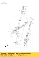 5114235E00, Suzuki, wspornik osi lewa suzuki ay katana ditech a lc ay50a 50 , Nowy